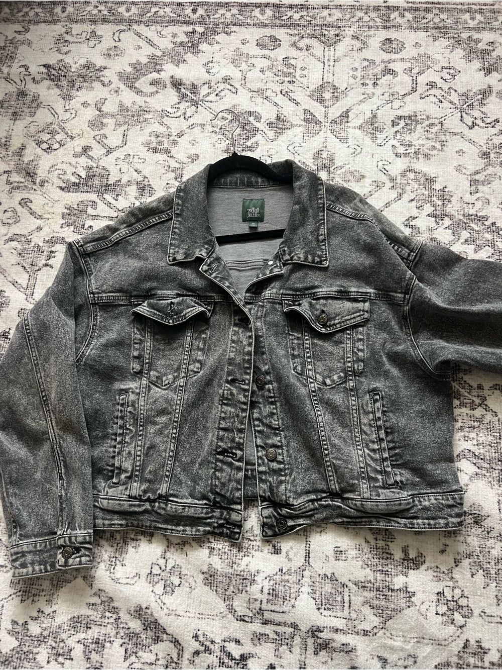 Wild Fable Washed Black Denim Jacket XXL